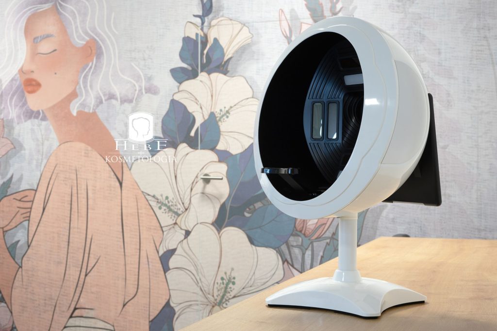 Analiza komputerowa skóry Innova Eye – nowoczesna kosmetologia Mława w Gabinecie Hebe.